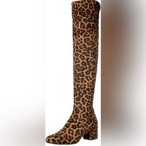 Sam Edelman calf hair leopard over the knee boots